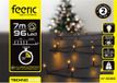 Feeric lights & Christmas Feeric lights Kerstverlichting - warm wit - 7 m - 96 LED lampjes - zwart snoer - batterij