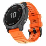 By Qubix - Geschikt voor Garmin bandje - 22mm Quickfit - Siliconen bandje - Oranje - Geschikt voor Garmin Fenix 8 / 8 pro - 47mm