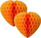 Funny Fashion Espa Nv Oranje hart - Set van 10x stuks - 30 cm - van papier - feestversiering - decoratie - verjaardagversiering