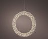 Lumineo Zilveren metalen kerstkrans met 720 micro LED’s – timer – Ø58 cm