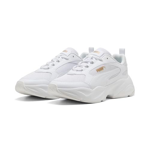 PUMA Dames Cassia 2.0 Sneaker, Wit Goud Wit, 6 UK, Puma Wit PUMA Goud PUMA Wit, 39 EU