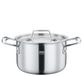 Spring Gourmet Kookpan met deksel, diameter 16 cm, 2,0 l, roestvrij staal, geschikt voor inductie, oven- en vaatwasmachinebestendig, meerlaags materiaal, aluminium kern, kookpan voor alle