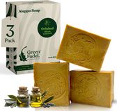 GREEN FADEL Aleppo Zeep Origineel Olijfolie & Laurierolie - 3 x 200g