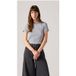 Levi's Essential Sporty Tee Meg Stripe Cloud Dancer Maat: XS | Tops Outlet | Dames | Blauw