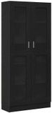 vidaXL Bibliothèque - 4 étagères - 82,5 x 30,5 x 185 cm - Bois d'ingénierie - Chêne noir