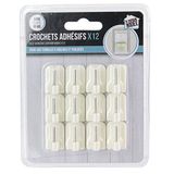 JE CHERCHE UNE IDEE - DI8622 - Lot de 12 Crochet Auto Adhesif Autocollants Pour Tringle A Rideau