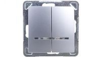 Ospel P-2YS/m/18 elektrische schakelaar, zilverkleurig, IP20, 250 V, 16 A, 71 mm, 40 mm