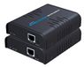 PremiumCord HDMI KVM-extender met USB op 120m via een Cat5/6 kabel, zonder vertraging, metalen behuizing, LED-status, compatibel met Full HD 1080p @60Hz, HDCP, zwart