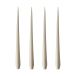 ester & erik Lot de 4 bougies laquées linen grey, 32 cm