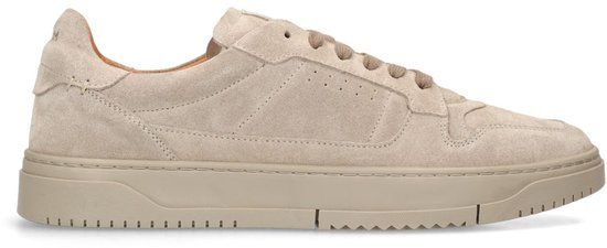 Manfield Heren Grijze suède lage sneakers - Maat 44