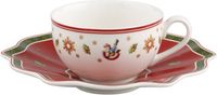 Villeroy & Boch Toy's Delight Tasse à café/thé 0,2 l blanc avec soucoupe rouge