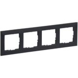 LEGRAND, SEANO 4-voudig frame, thermoplast, halogeenvrij, afmetingen: 87 x 301 mm, kleur: antraciet gelakt, 765474