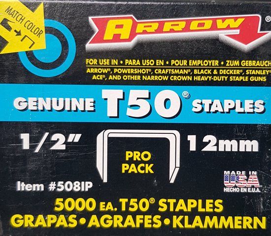 Arrow T50 1/2 12mm - 5000 stuks - Nieten voor tacker