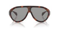 Moncler Lunettes de Soleil Unisexe Havane Masques Gris 32mm