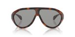 Moncler Lunettes de Soleil Unisexe Havane Masques Gris 32mm
