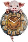 Nemesis Now Piggin' Tickin' Klok 32cm Bruin, Polyresin