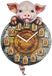 Nemesis Now Piggin' Tickin' Klok 32cm Bruin, Polyresin