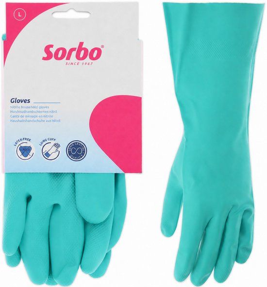 Sorbo Huishoudhandschoenen Latex Vrij L 1 paar