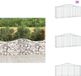 vidaXL Gabions - 8 pièces - voûté - 200x50x80/100 cm - fer galvanisé
