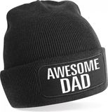 Bellatio Decorations Muts Awesome Dad / Geweldige Vader Zwart voor Heren