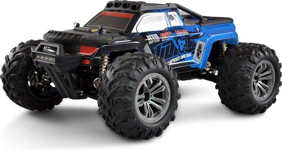 Amewi Daphoenodon Blauw Brushed 1:12 RC Monstertruck - 4WD - RTR - 2.4 GHz - Incl. accu en lader - Met lichteffect