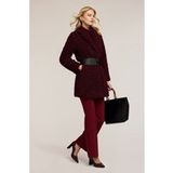 Motivi Manteau Oversize en Laine Bouclée Bordeaux