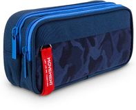 Marque non spécifiée Trousse à crayons - Grande capacité avec 2 compartiments - Pour l'école et le bureau Garçons et filles - Bleu