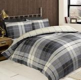 Rapport Home Lomond 100% geborsteld katoenen dekbedovertrekset, blauw, eenpersoons