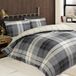 Rapport Home Lomond 100% geborsteld katoenen dekbedovertrekset, blauw, eenpersoons