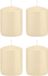 Trend Candles Bougie cylindrique/bougie tronc - 4x - blanc crème - 6 x 8 cm - 29 heures de combustion