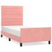 vidaXL Bedframe met hoofdeinde fluweel roze 100x200 cm