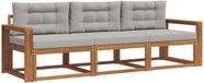 vidaXL Acacia Hout Loungeset 3-delig Natuurlijk en Lichtgrijs