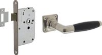 Intersteel Deurbeslag set loopslot rvs met deurkruk Ton basic nikkel mat