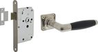 Intersteel Deurbeslag set loopslot rvs met deurkruk Ton basic nikkel mat
