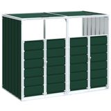 VidaXL Containerberging voor 2 containers 144x81x113 cm staal groen