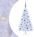 vidaXL Kunstkerstboom Wit 120 cm PVC en Staal