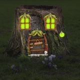Jeu de décoration miniature pour jardin féérique, comprenant des portes et des fenêtres