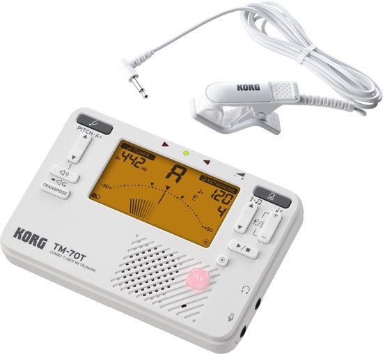 KORG TM-70T incl. CM-400 Chromatische Stemapparaat en Metronoom - Wit