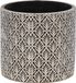 Mega Collections Plantenpot/bloempot - keramiek - antraciet grijs/zilver - D11 x H10 cm