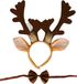 Merkloos Kerst verkleed tiara/diadeem - rendieren set - gewei en strikje - dames/meisjes - Kerstmis