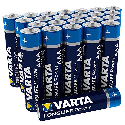 varta 4903121224 Longlife Power AAA Micro LR03 batterij, Alkaline Batterij - Made in Germany - ideaal voor speelgoed zaklamp controller en andere apparaten op batterijen, verpakking met 24 stuks