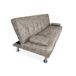 Homey 3-zitsbank, model Leire, modern design, praktisch en functioneel, met decoratieve kussens, hout, cementgrijs, 188 cm (L) x 88 cm (D) x 88 cm (H)