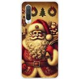 Xiaomi Bedrukt siliconen hoesje compatibel met Xiaomi Mi 9 Lite pere noel vintage