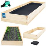 KOTARBAU® Moestuinbak, Verhoogd Tuinbed, Vurenhout, 240 x 80 x 27 cm, Natuurlijk