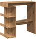 Syfax Artisanaal eikenkleurige bartafel met opbergrek 100x48x101,5 cm