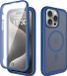 Selected by GSMpunt.nl Apple iPhone 15 Pro Max Hoesje Full Protect 360° Cover met MagSafe Matte Blauw