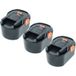 Aeg 3x Batterie Remplacement Pour B1420r, 4935413106, Gbs 14.4v, 4935416790, B1420, B1414g, B1415r Pour Outil Électrique (3000 mAh, NiMH, 14,4 V) - Vhbw