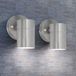 vidaXL LED-wandlamp buiten neerwaarts Inox 2 st