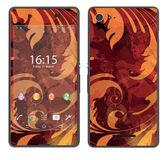 Royal Muurtattoo RS. 98805 zelfklevend voor Sony Xperia E3 met motief oranje bloemen