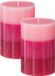 Atmosphera Geurkaars Nina - 2x stuks - Framboos - 45 branduren - 7 x 10 cm